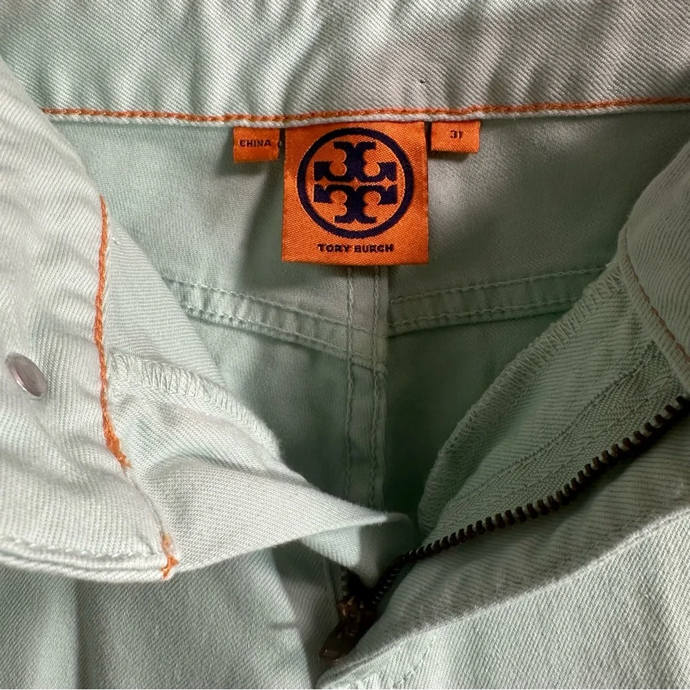 3 Pack Bundle Tory Burch Alexa Cropped Skinny Jean Cropped Skinny Blue Green - Picture 3 of 15